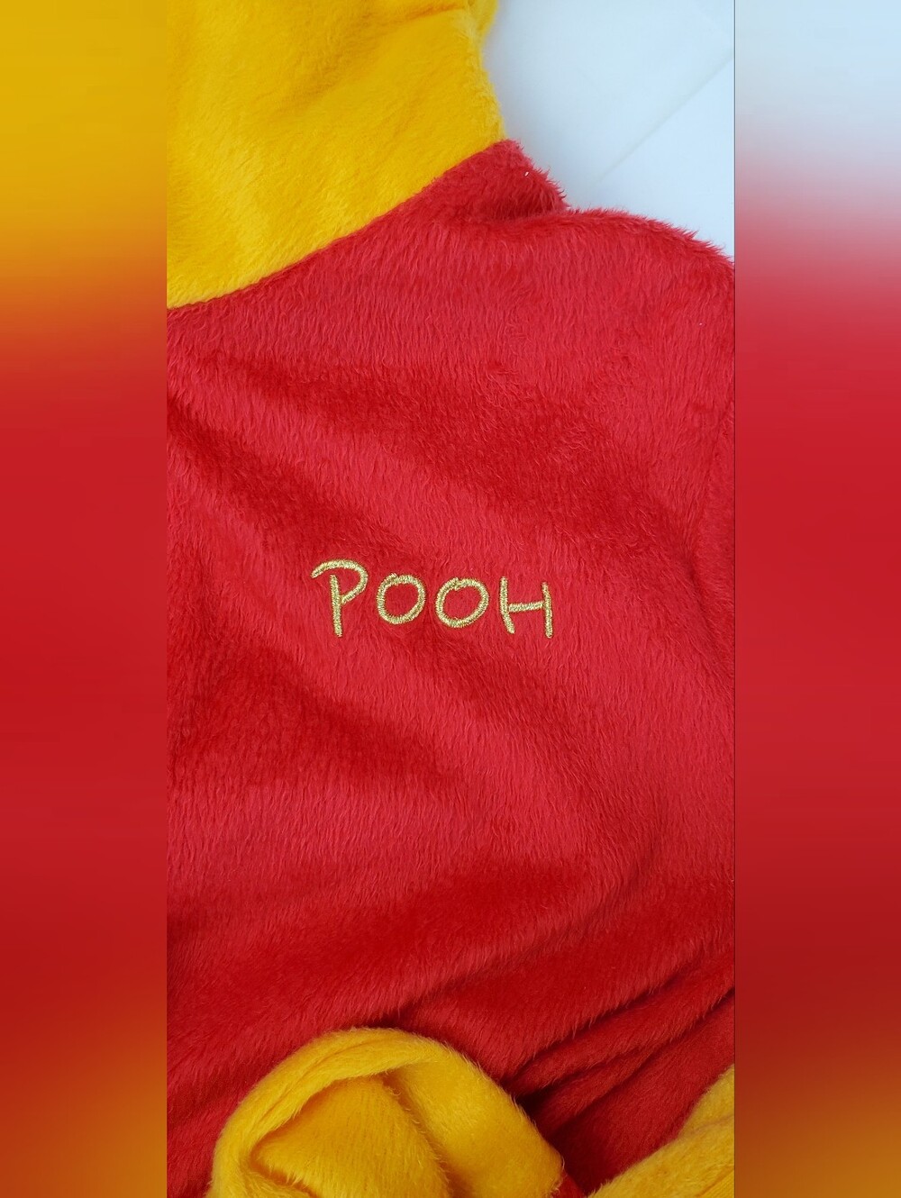 Disney Winnie The Pooh Bear Suit One-Piece Pajamas Halloween Costume Size XS GUC - Picture 3 of 12